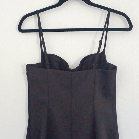 NWT H&M black satin bustier dress - Picture 8 of 12